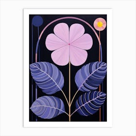 Lilac 2 Hilma Af Klint Inspired Flower Illustration Art Print