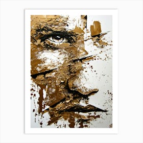 Face Of A Man 10 Art Print