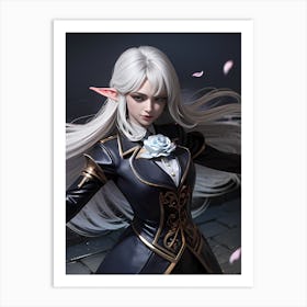 The Black Royal Elf. Art Print