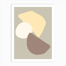 Abstract Block Beige Art Poster_2458447 Art Print