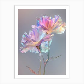 Iridescent Flower Carnation 5 Art Print