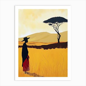 The African Woman; A Boho Doodle Art Print