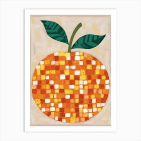 Orange Mosaic 11 Art Print