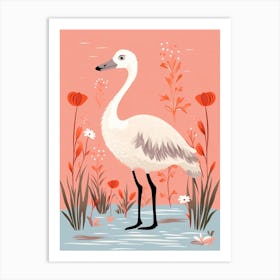 Baby Animal Illustration  Flamingo Art Print