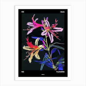 No Rain No Flowers Poster Lobelia 3 Art Print