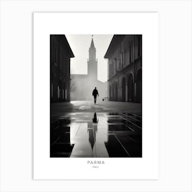 Poster Of Parma, Italy, Black And White Analogue Photography 2 Art Print