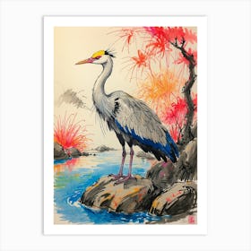 Japanese Crane Art Print