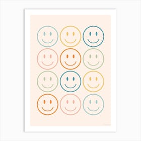 Smiley Faces Art Print