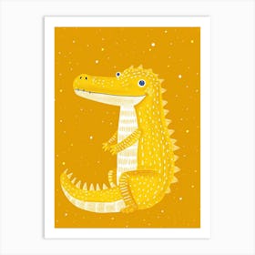 Yellow Crocodile 1 Art Print