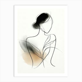 Woman Sketched Portrait Art Print