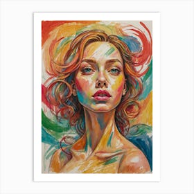 Woman'S Face 3 Art Print