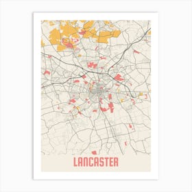 Lancaster Map Poster Art Print