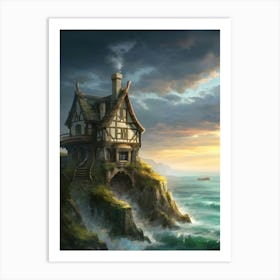 House On The Cliff Art Print