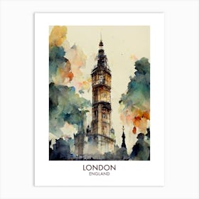 London Watercolour Travel Art Print