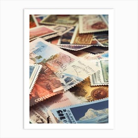 Postage Stamps Art Print