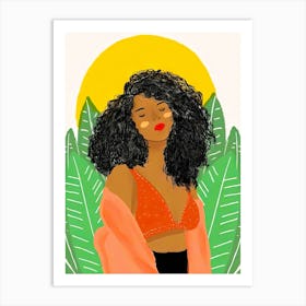 Afro Girl Art Print