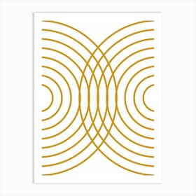 Golden Circles Art Print