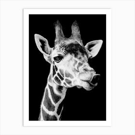 Giraffe Line Art Art Print