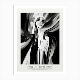 Enlightenment Abstract Black And White 5 Poster Art Print