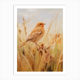 Bird Painting Cowbird 4 Art Print