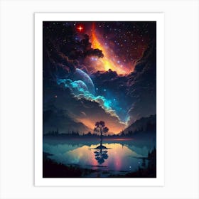 Nebula universe Art Print