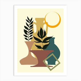 Vases And Plants 6 Art Print