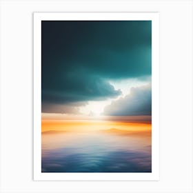 Sunrise Over The Ocean Art Print