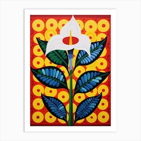 Flower Motif Painting Calla Lily 1 Art Print