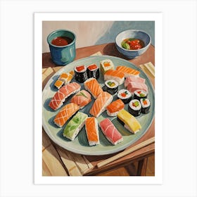 Sushi Plate Art Print