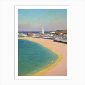 Weymouth Beach Dorset Monet Style Art Print