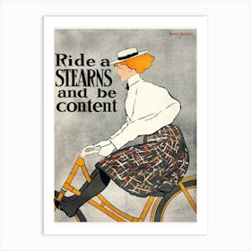 Ride A Stearns And Be Content (1896), Edward Penfield Art Print