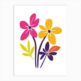 Flowers On A White Background 22 Art Print