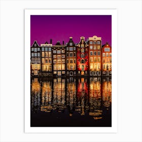 Amsterdam Magic Night, Travel Art Print