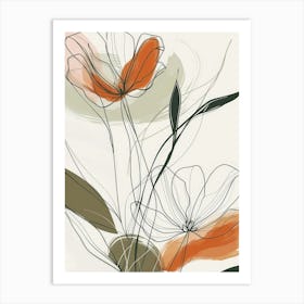 Abstract Flowers 21 Art Print