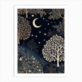 Night In The Forest 10 Art Print