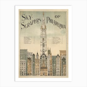 Sky Scrapers Of Philadelphia Vintage Poster Art Print