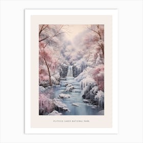 Dreamy Winter National Park Poster  Plitvice Lakes National Park Croatia 3 Art Print