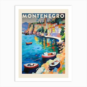Budva Montenegro 1 Fauvist Painting  Travel Poster Art Print