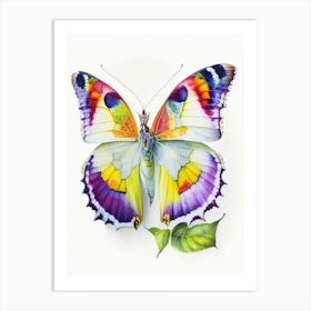 Brimstone Butterfly Decoupage 4 Art Print