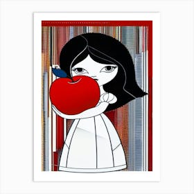 Little Girl Snow White Art Print