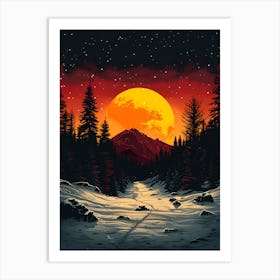 Saturn In The Forest Art Print