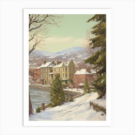 Vintage Winter Illustration Inverness United Kingdom Art Print