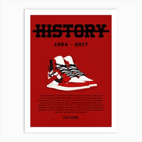 Nike Jordan History 1984-2017 Art Print