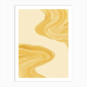 Abstract Of A Yellow Liquid Art Print