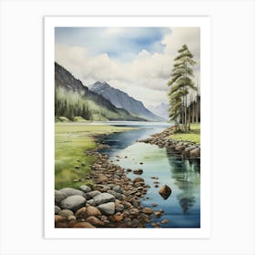 River By The Lake 1 Art Print