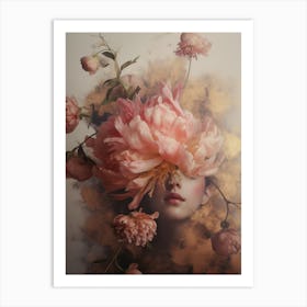 Peony Face Art Print