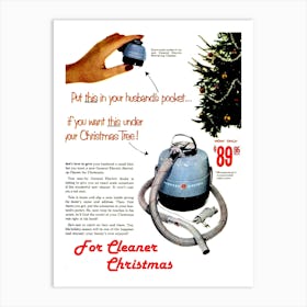 Put This In Your Husband Pocket, Funny Christmas Advertisement Art Print