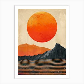 Sunset In The Desert Art Print