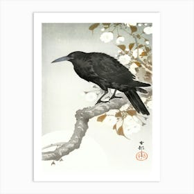 A Crow And The Full Moon (1900 1930), Ohara Koson Art Print