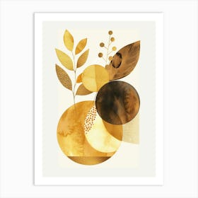 Gold Leaf Print 9 Art Print